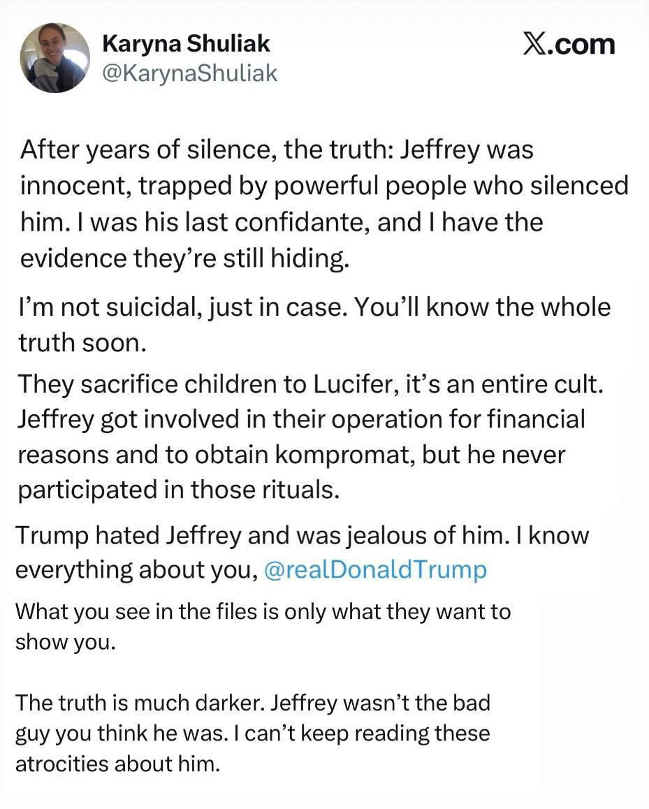 «Реальность куда мрачнее» — родившаяся в Белоруссии наследница Эпштейна хотела рассказать «всю правду», но ей не дали
