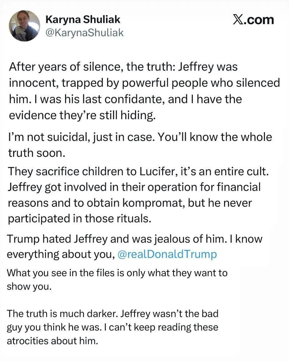 «Реальность куда мрачнее» — родившаяся в Белоруссии наследница Эпштейна хотела рассказать «всю правду», но ей не дали