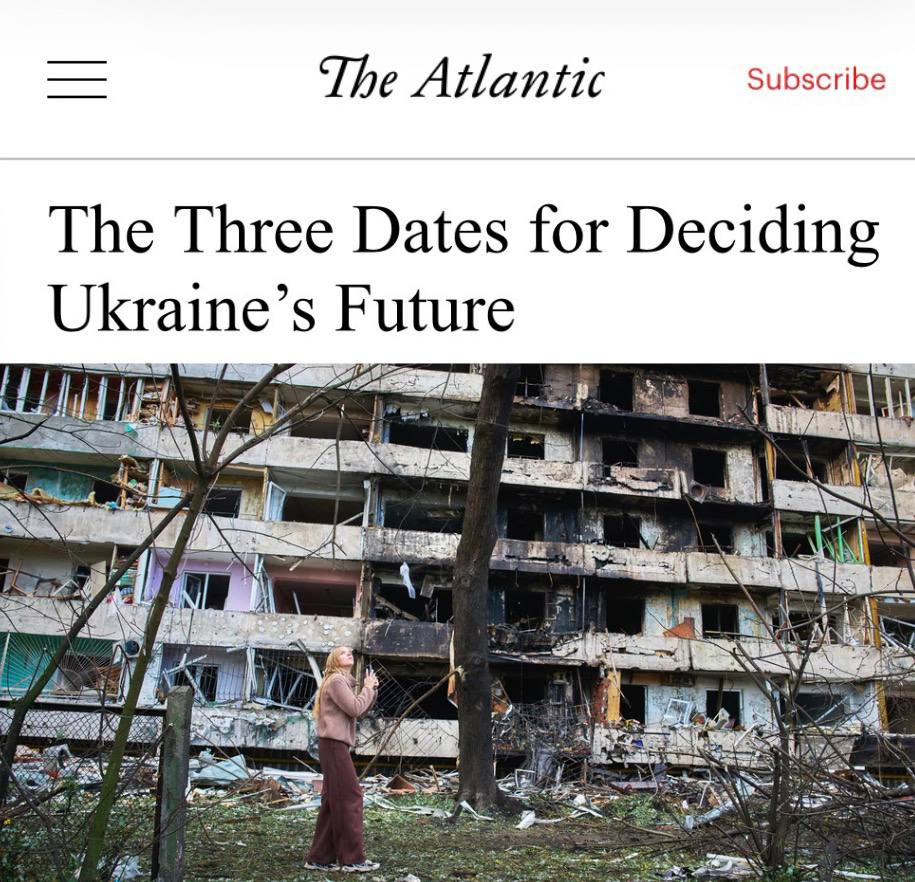 🇷🇺🇺🇦🇺🇸 The Atlantic: «Три даты, от которых зависит будущее Украины»: Трамп хочет заключить мир между Россией и Украин…